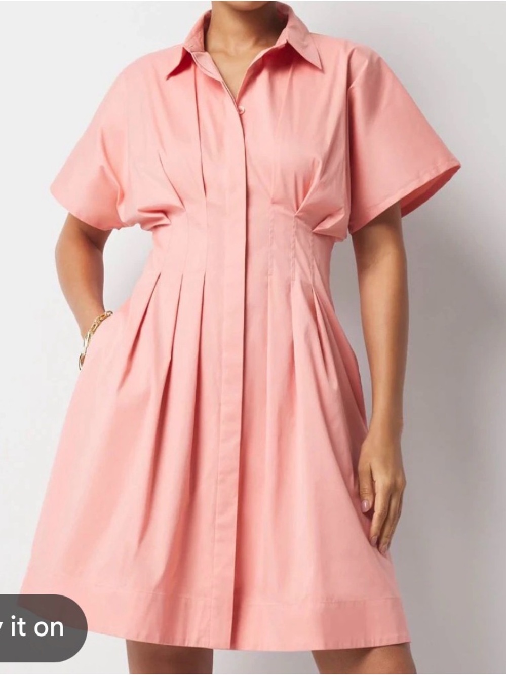 NWT WHBM Poplin Corset Shirt Dress- XL